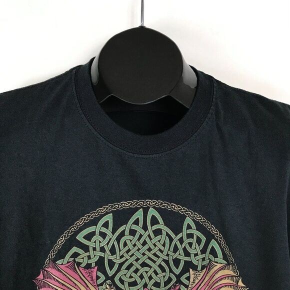 Vintage Keltic Designs By Jen Delyth Graphic T-Shirt Men's Large Dragons 1990s - Picture 4 of 9
